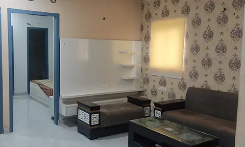 Living-Room, Leaf Berry, 3 BHK Furnished Flat, Rs. 35.90 Lacs, 125 Gaj, Sector 127, Adjoining Gillco Velly - Kharar, Mohali