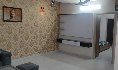 Living-Room, Aman Green 2, 2 BHK Furnished Flat, Rs. 29.90 Lacs, 112 Gaj, Landran Road, On Road Project, Kharar, Landran, Mohali