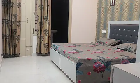Bedroom-1, Aman Green 2, 2 BHK Furnished Flat, Rs. 29.90 Lacs, 112 Gaj, Landran Road, On Road Project, Kharar, Landran, Mohali