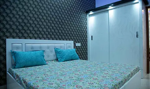 Bedroom-2, Deep Homes 2, 2 BHK Furnished Flat, Rs. 25.90 Lacs, 95 Gaj, Sector 127, Near Gillco Market, Kharar, Mohali